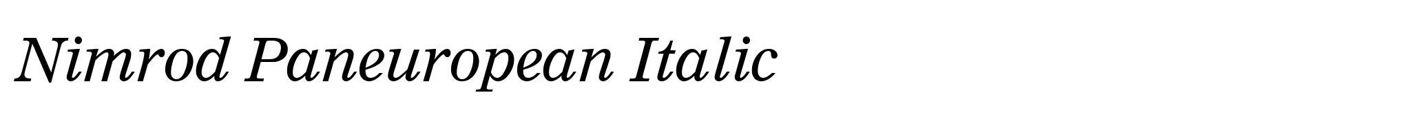 Nimrod Paneuropean Italic image